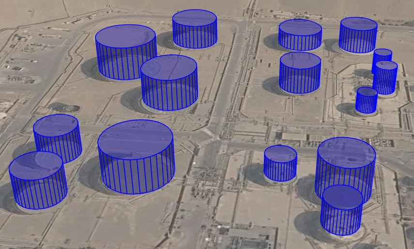 EPCAL Studio: visualización 3D de tanques industriales para Building Downwash
